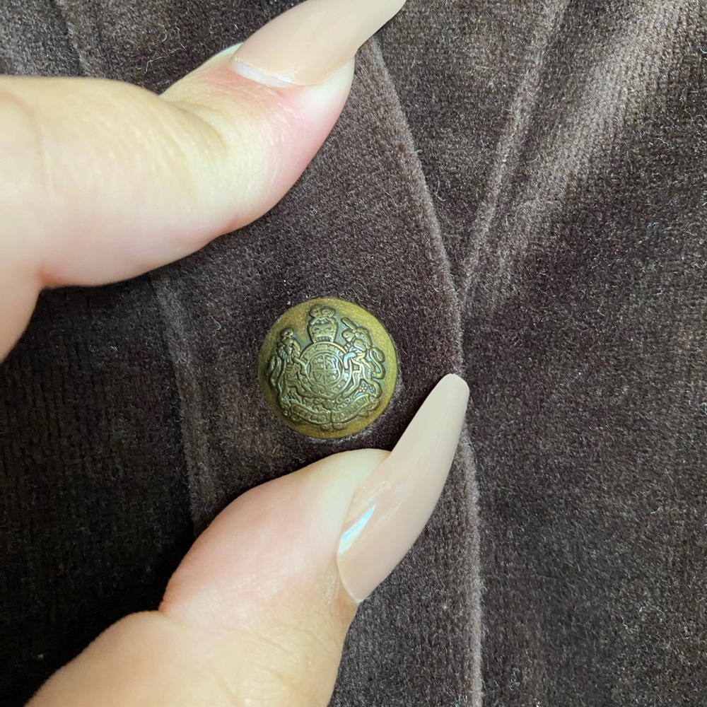 Women’s Lauren Ralph Lauren P/L VTG velvet brown Sweater - Picture 4 of 6